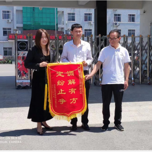 巧妙化解物业纠纷 新蔡县诉前调解和尔中心获赠锦旗