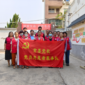 巩义市杜甫路街道安康社区联合“双报到”开展“共建美好家园”创城志愿服务活动